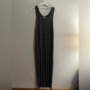 Madewell dark gray jersey ultra soft elastic waist maxi dress size large